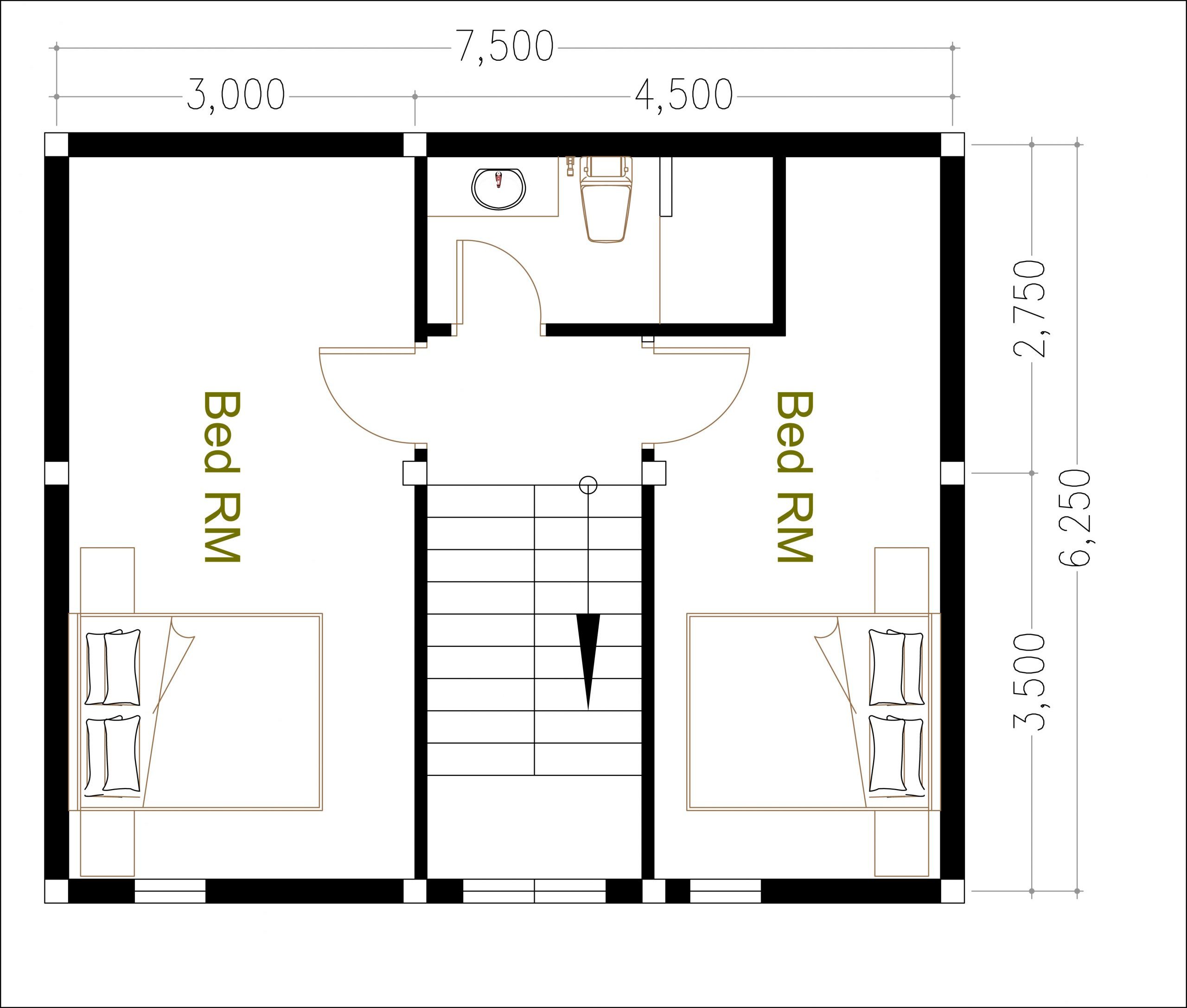 House Design 11x17 Meters 36x56 Feet 4 bedrooms