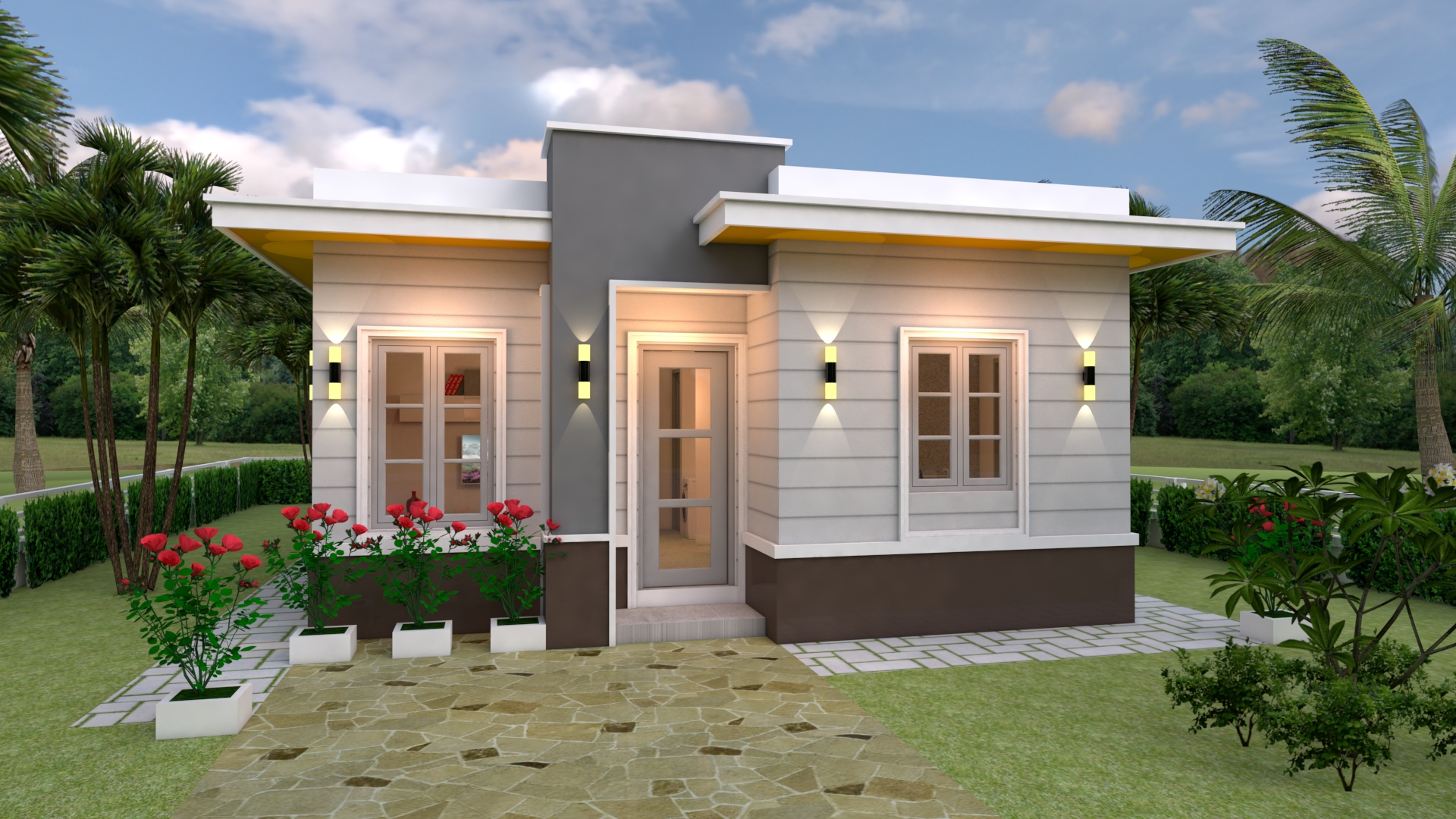 Nice Small Houses 7x10 Meter 23x33 Feet 3 Beds