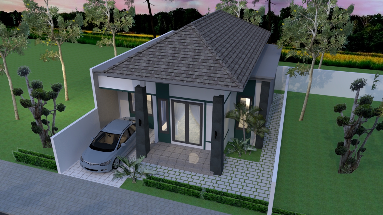 House Design 10x15 Meters 33x49 Feet with 3 Bedrooms