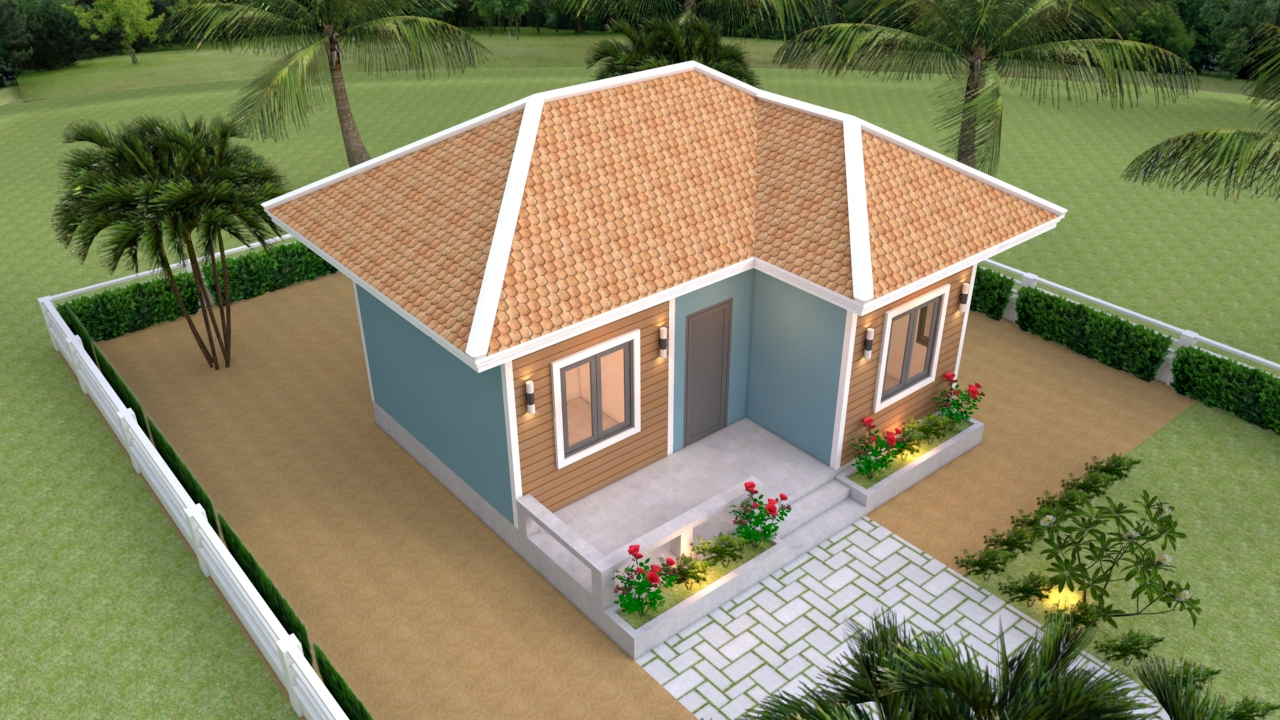 House Plans 7x6 with One Bedroom Hip Roof