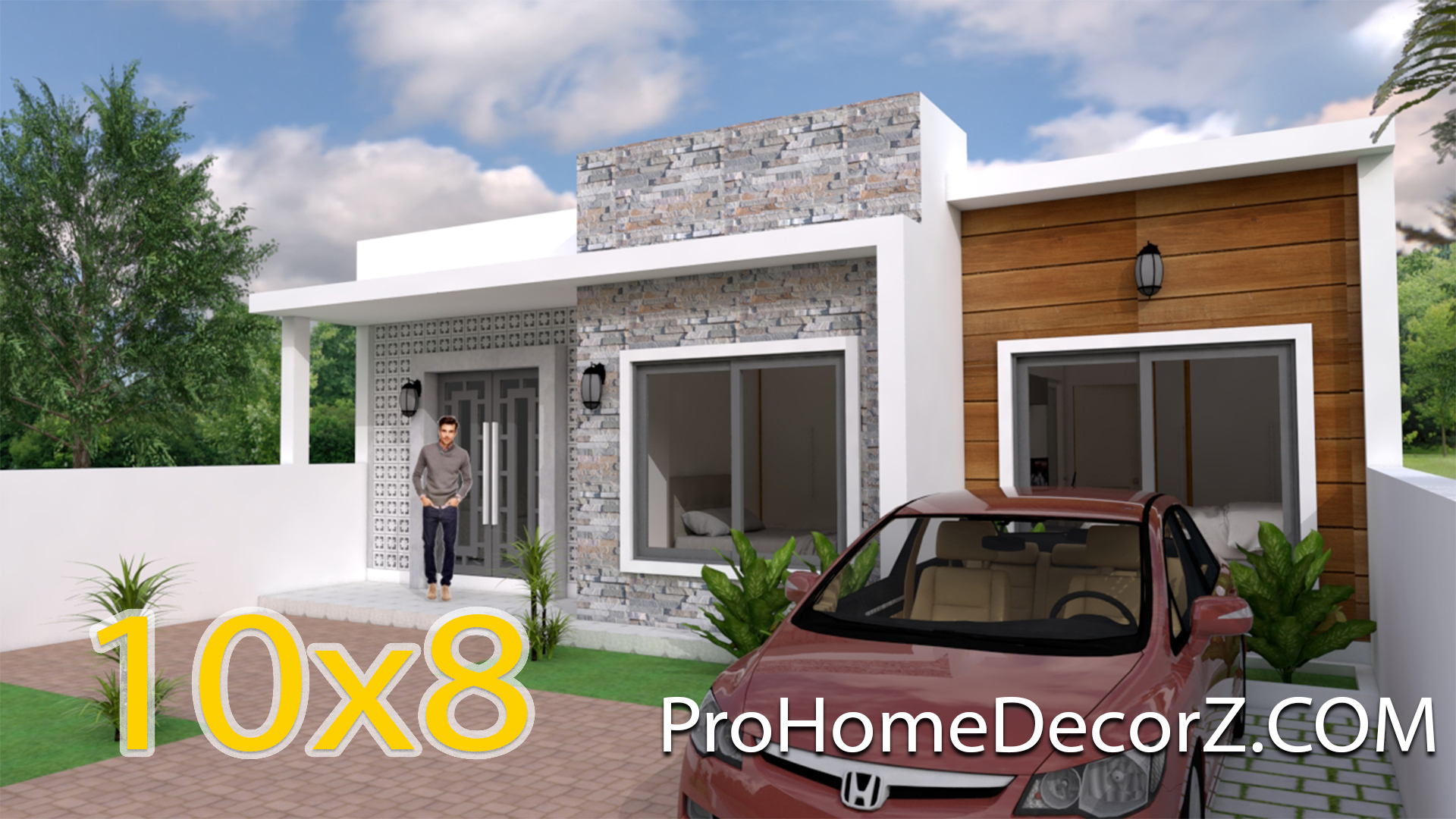 Single Story House 10x8 Meter 33x26 Feet