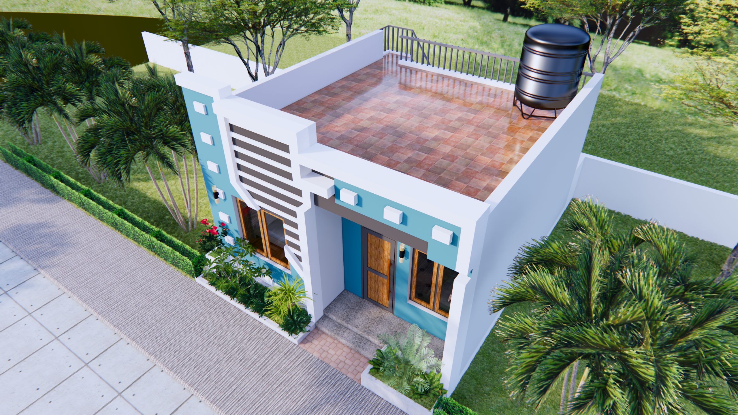 Small House Design 6.5x7 Meter 22x30 feet