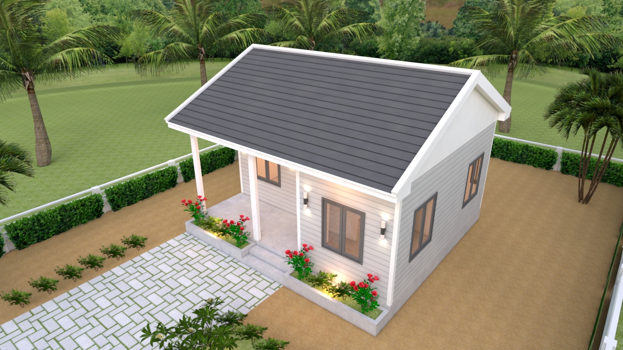 House Plans 7x6 with One Bedroom Gable Roof