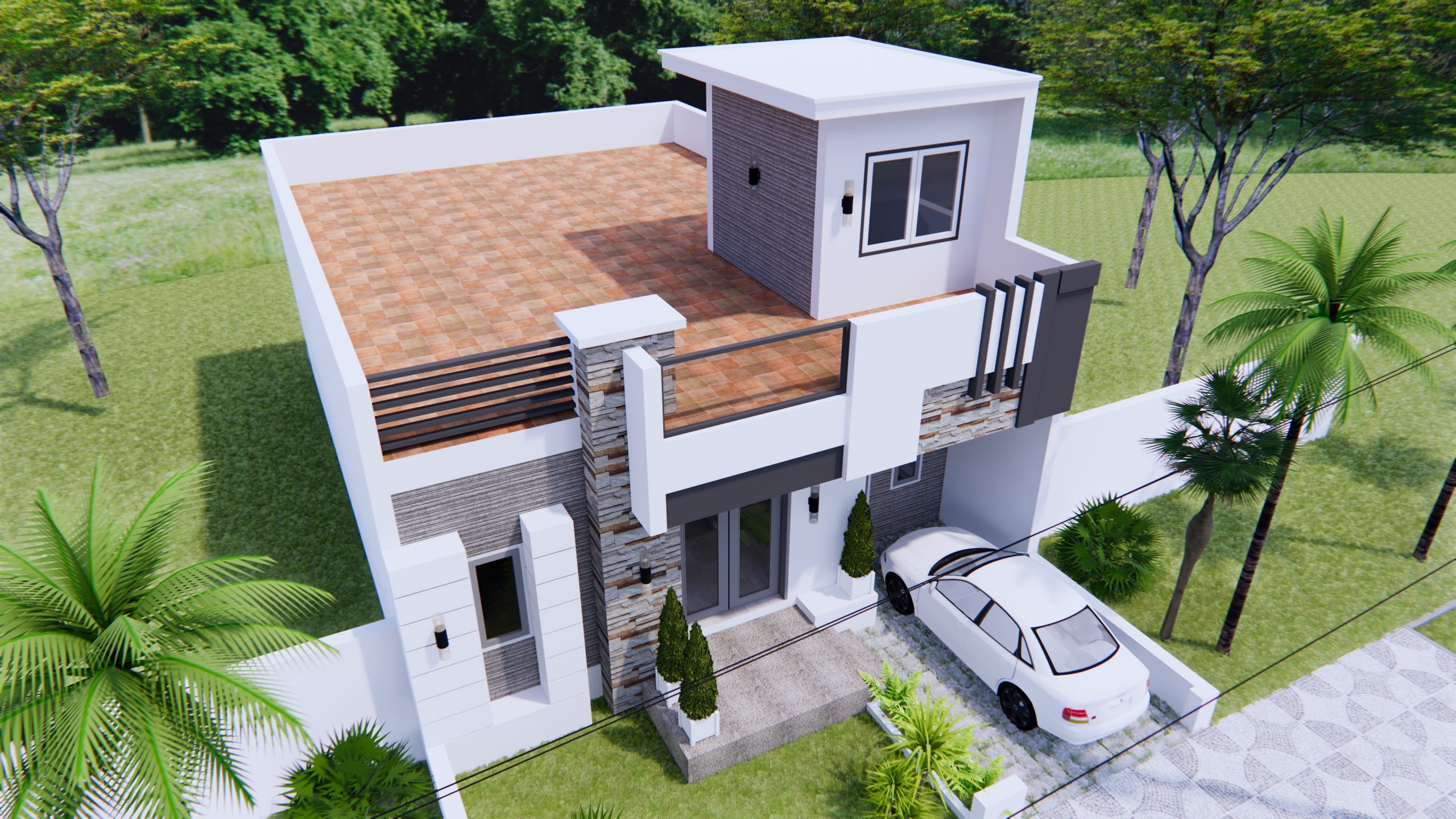 House Design 9x12 with 2 Bedrooms 30x40 Feet