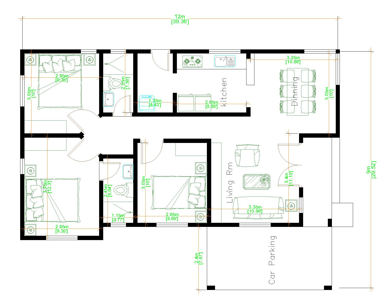 Floors 30 40 Duplex House Plans