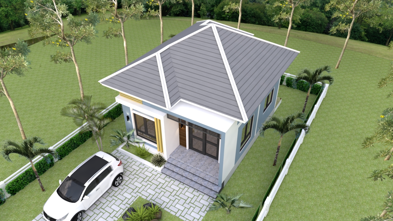 Small Mansion 6.5x8.5 Meter 22x28 Feet Hip roof 3