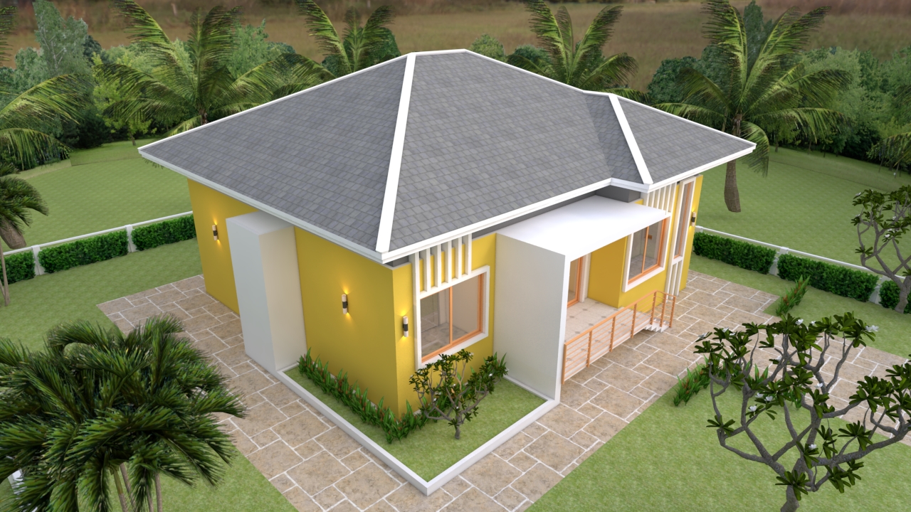House Design 3d 12x12 Meter 39x39 Feet 4 Bedrooms Hip Roof
