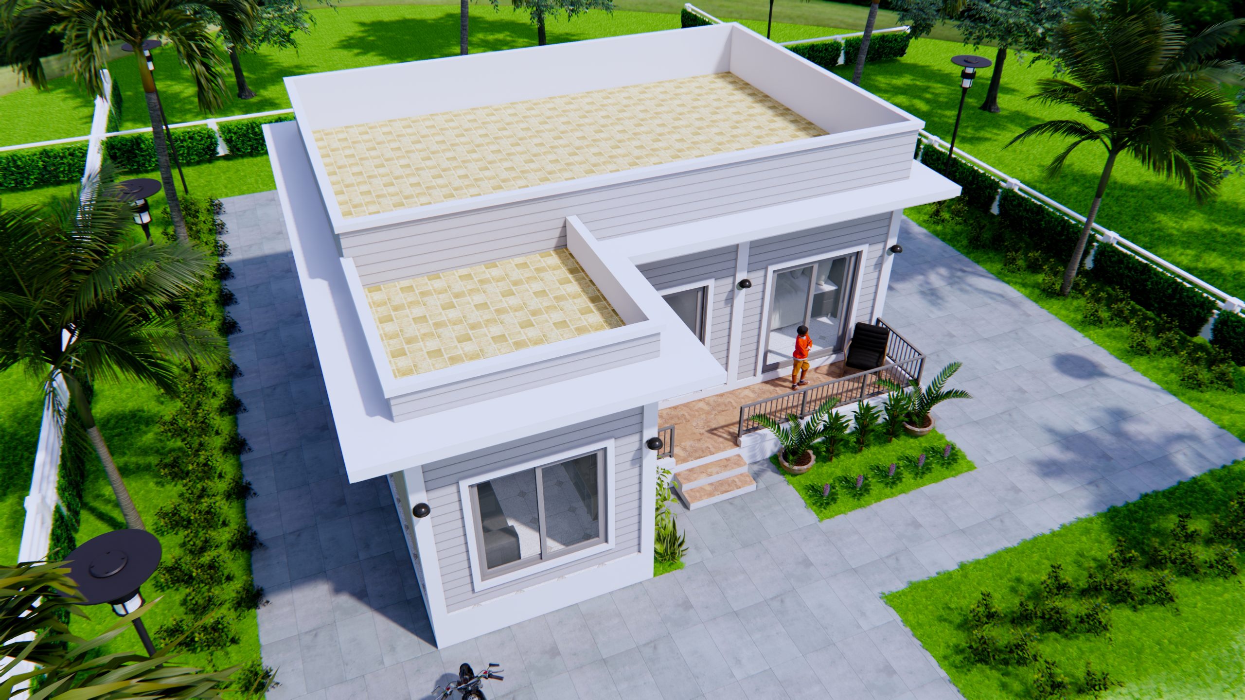 Modern Style Homes 9x9 Meters 30x30 Feet 2 Beds 3