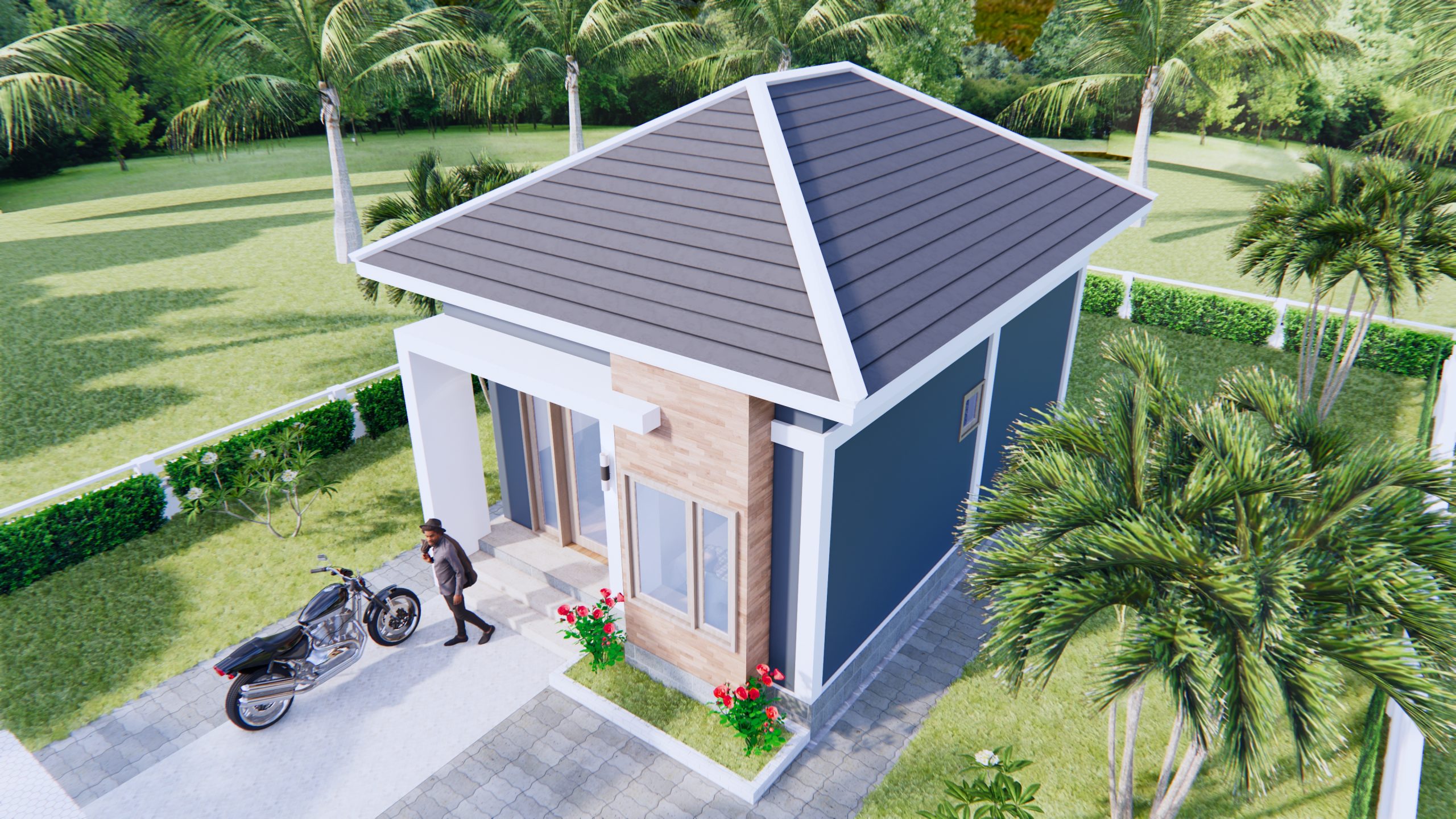 Small House Design 5x7 Meters (35sq.m) Hip Roof