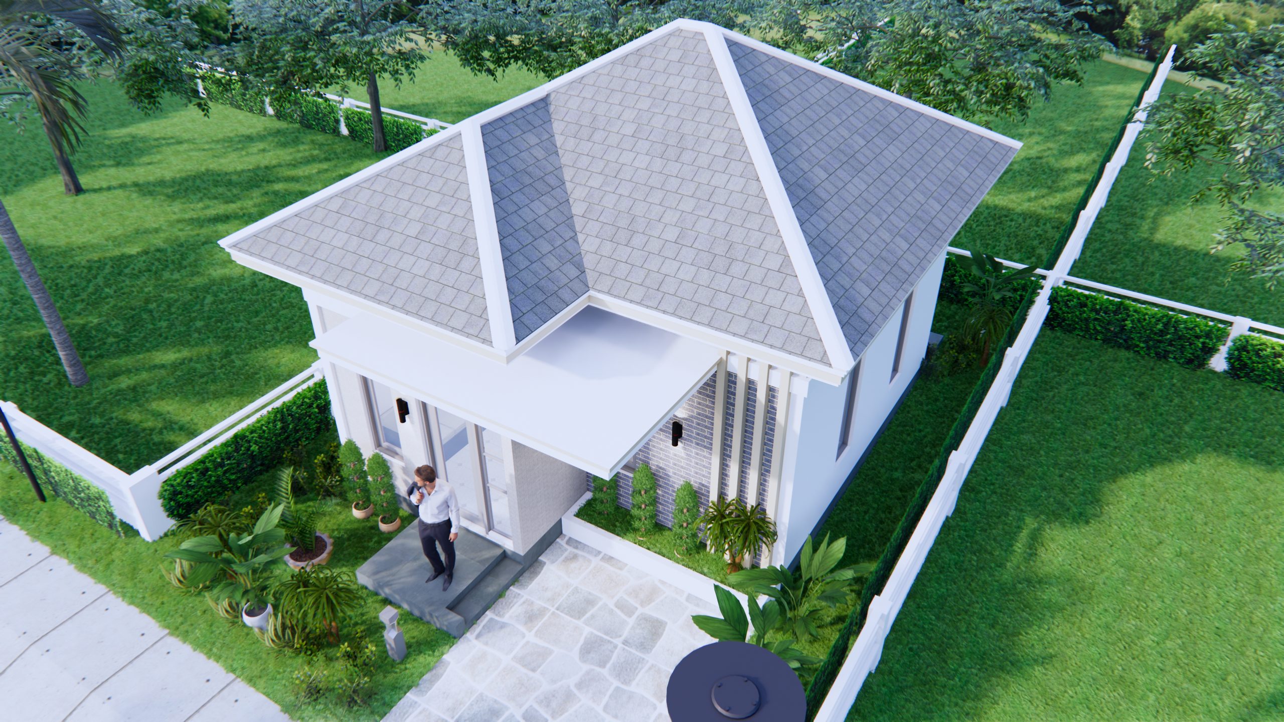 Small House Design 6x7M 20x23F Hip Roof Full Plans 1