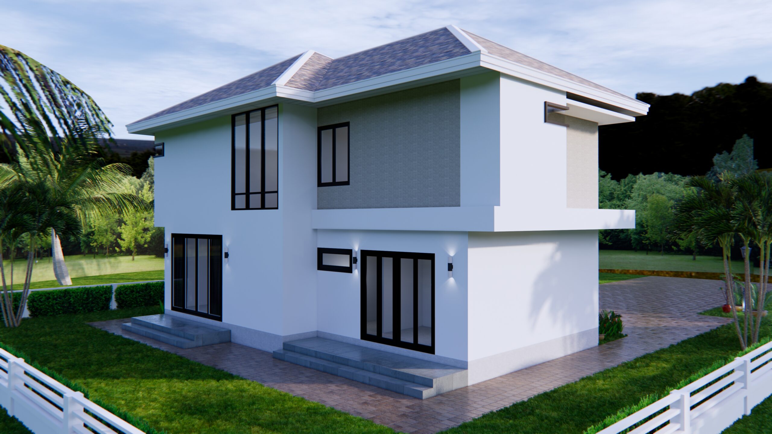 Home Designs 12.4x11 Meter 41x35 Feet 4 Beds 5