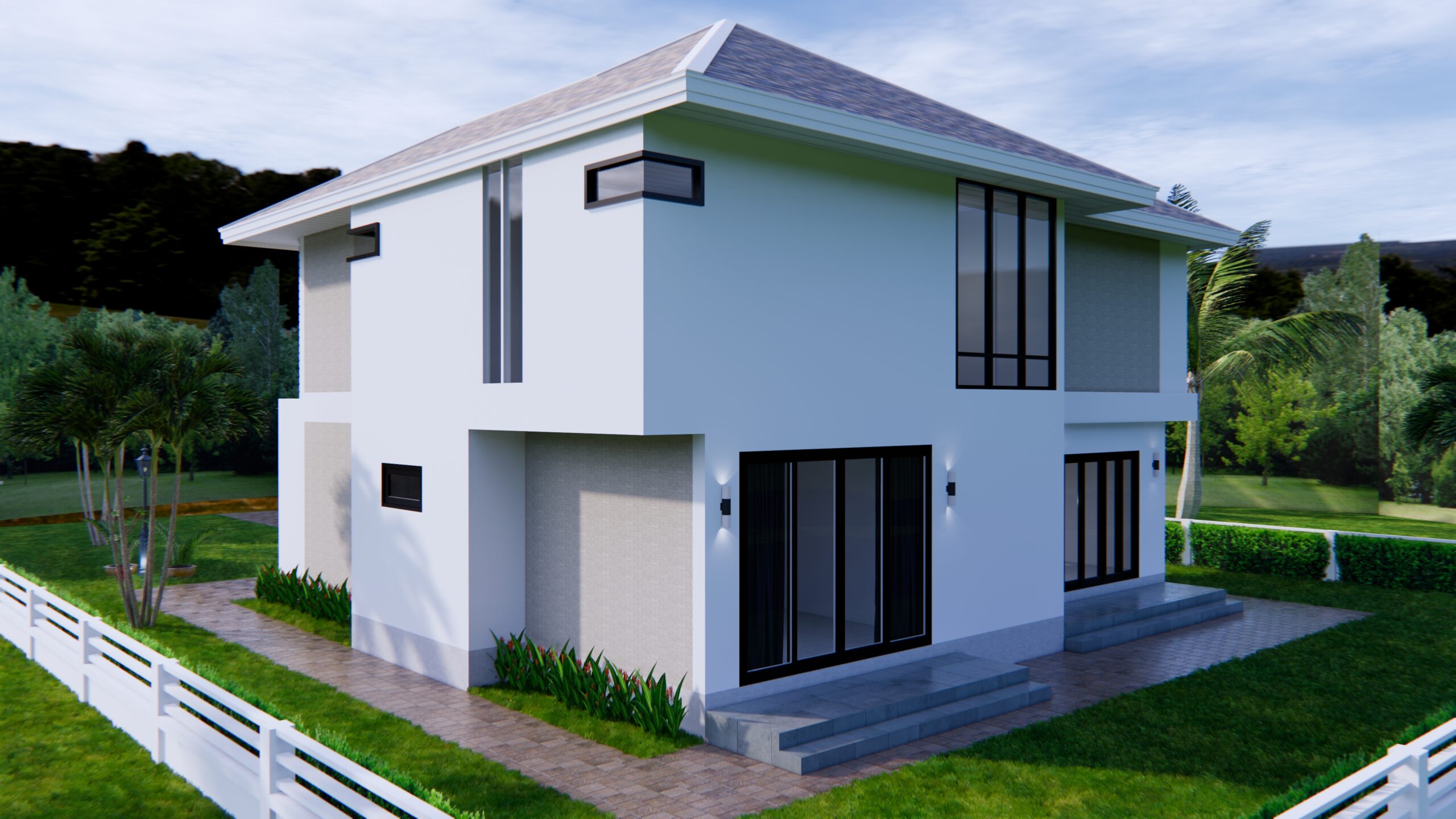 Home Designs 12.4x11 Meter 41x35 Feet 4 Beds 6