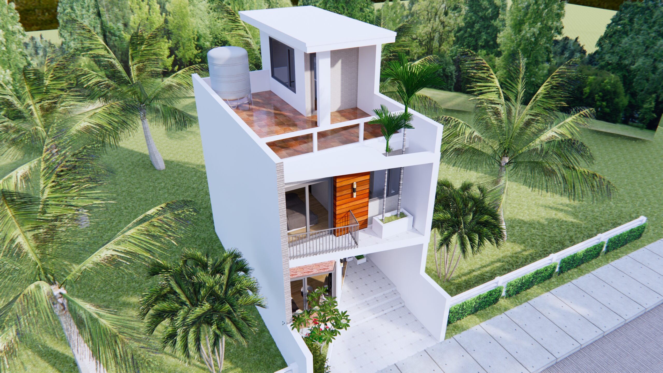 Home Designs 5x10 Meter 17x33 Feet 2 Beds 2