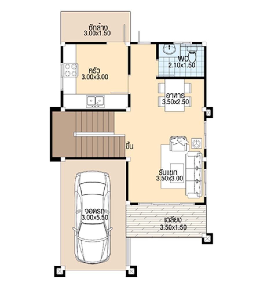 Home Plans 7.5x10 Meter with 3 Bedrooms ground floor plans