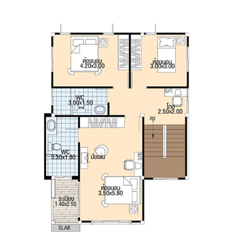 House plans 3d 7.5x11 with 3 bedrooms floor plans first floor